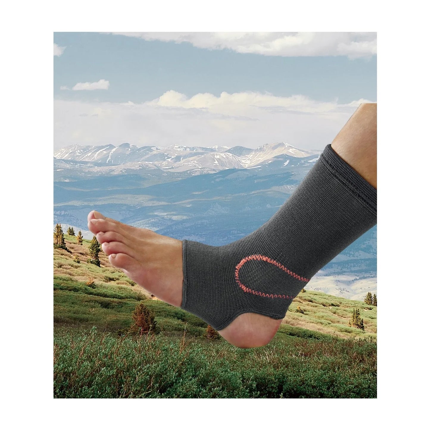 (2 Pack)  Brand Compression Ankle Support, L/XL, Black, 1 Support