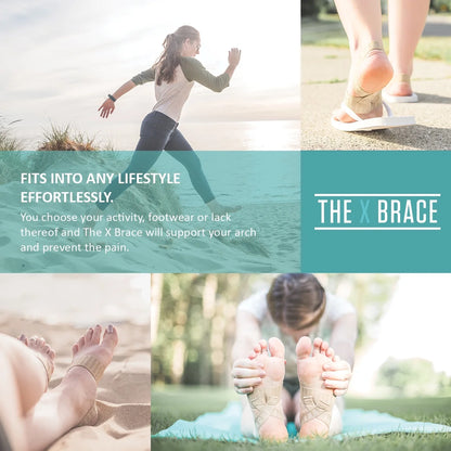 Tuli’S X Brace, Arch Support Compression Brace for Sever'S Disease, Plantar Fasciitis & Heel Pain, 1 Pair, X-Large